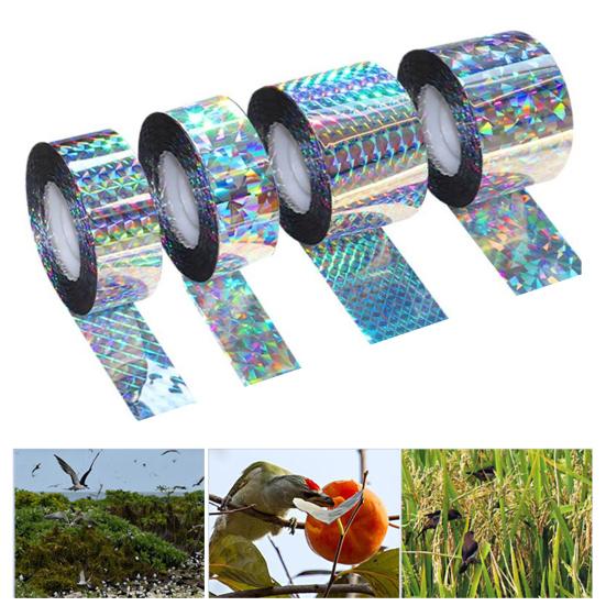 Bird Scare Tape Double Side Reflective Flash Ribbon 50m/80m Bird Repellent
