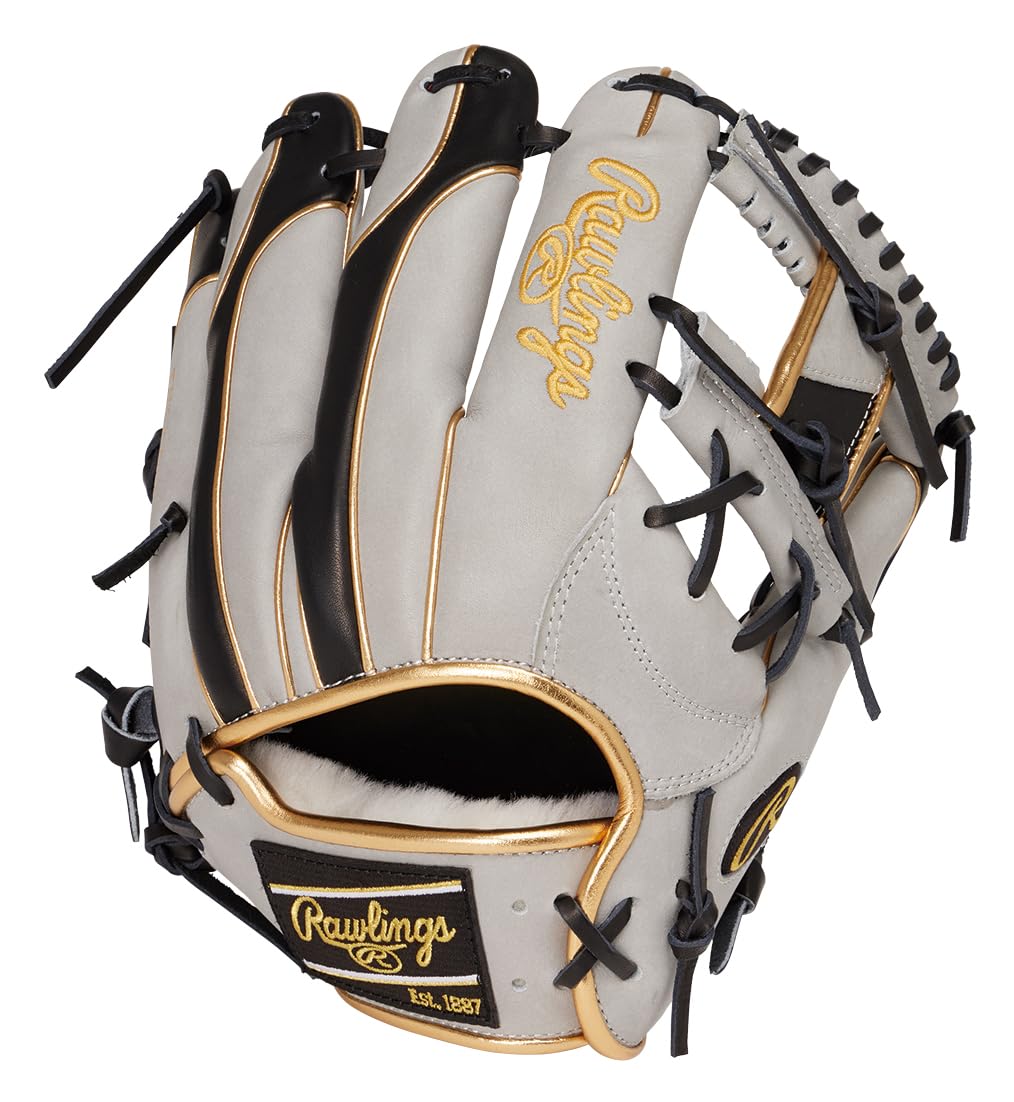 

Rawlings baseball adult size HOH PRO EXCEL Wizard COLORS size worn on left glove, softball, #02 GR5HW2CN52MG, gray/black [infield glove], 11.25