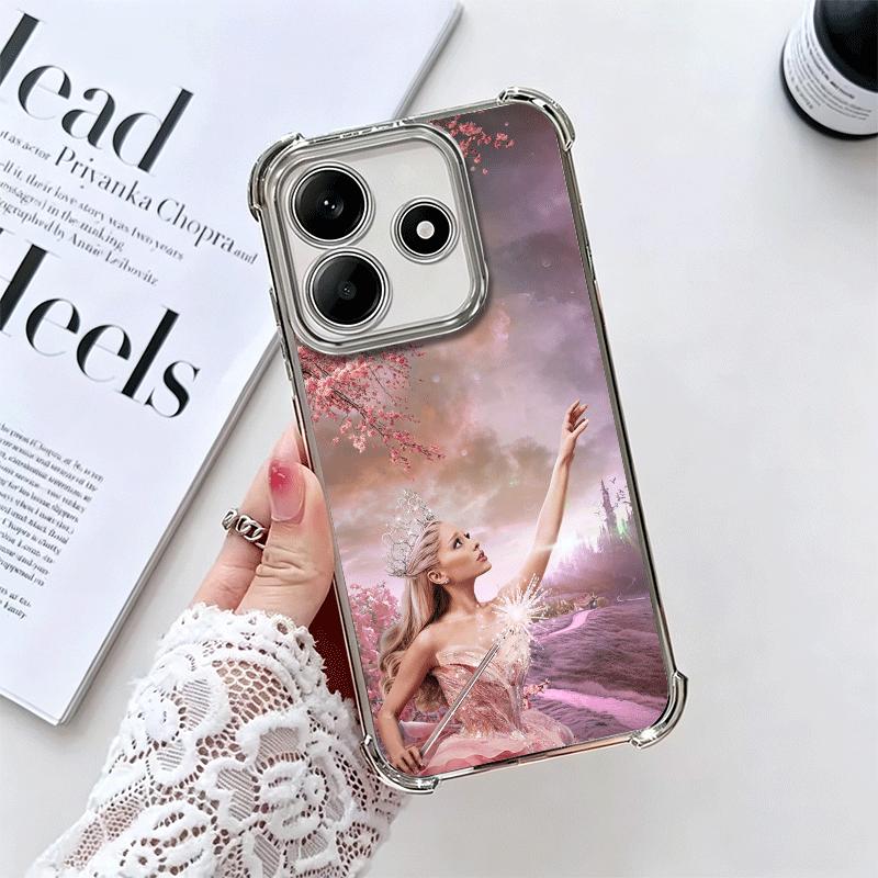 A-Ariana G-Grande Plating Phone Case For Xiaomi Redmi Note 14 15 Pro Plus 13 12 11 11S 11T 10 9S 9 5G Anti-Fall Airabag Cover