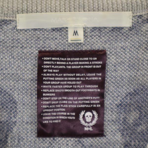 MARK&LONA Made In Japan Wool Overall Handle Long Sleeve V Neck Knit Men's Used