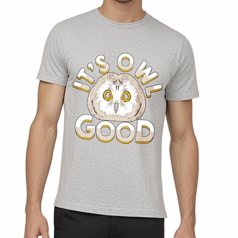 Comfort Tshirt New Arrived Boys Crew Neck Tshirt Graphic Its Owl Good Anime Unisex Teeshirt Soft Cotton Tee Fashion Tee