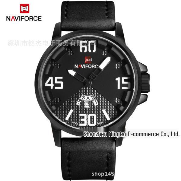 

NAVIFORCE Новые 9087 Мужские Модные Повседневные Многофункциональные Водонепроницаемые Кварцевые Часы