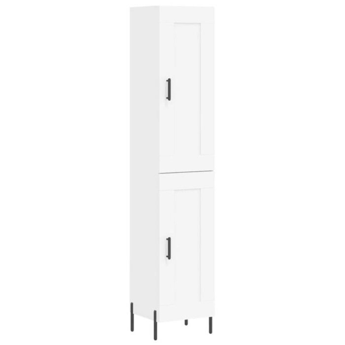 VidaXL Buffet haut Blanc 34,5x34x180 cm Bois d'ingénierie 3200457