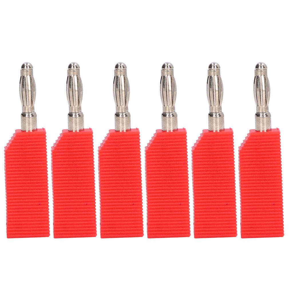 10PCS 4mm Banana Plug PE Brass No Soldering Connectors Electrical Testing Accessories J.10030Red