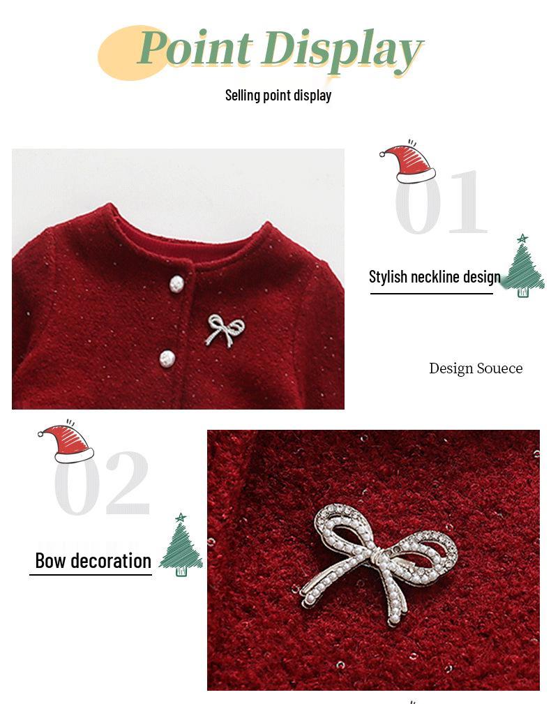 Meng Tangtang 2025 Herbst/Winter Mädchen Coco Stil Zweiteiliges Kleid Set mit Vielseitigem Gaze-Rock