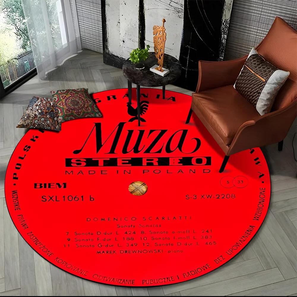 Piano Black White Key Music Symbol Area Rug,Round Carpet Rug for Living Room Bedroom Sofa Foot Pad Decor Non-slip Floor Mat Gift