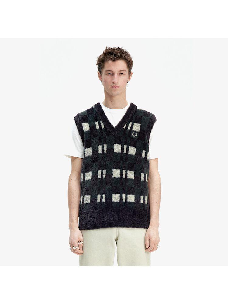 

Fred Perry [sharp] Textured Checkerboard Vest Black Afpm2438568 102 qzgAfpm2438568 102 M