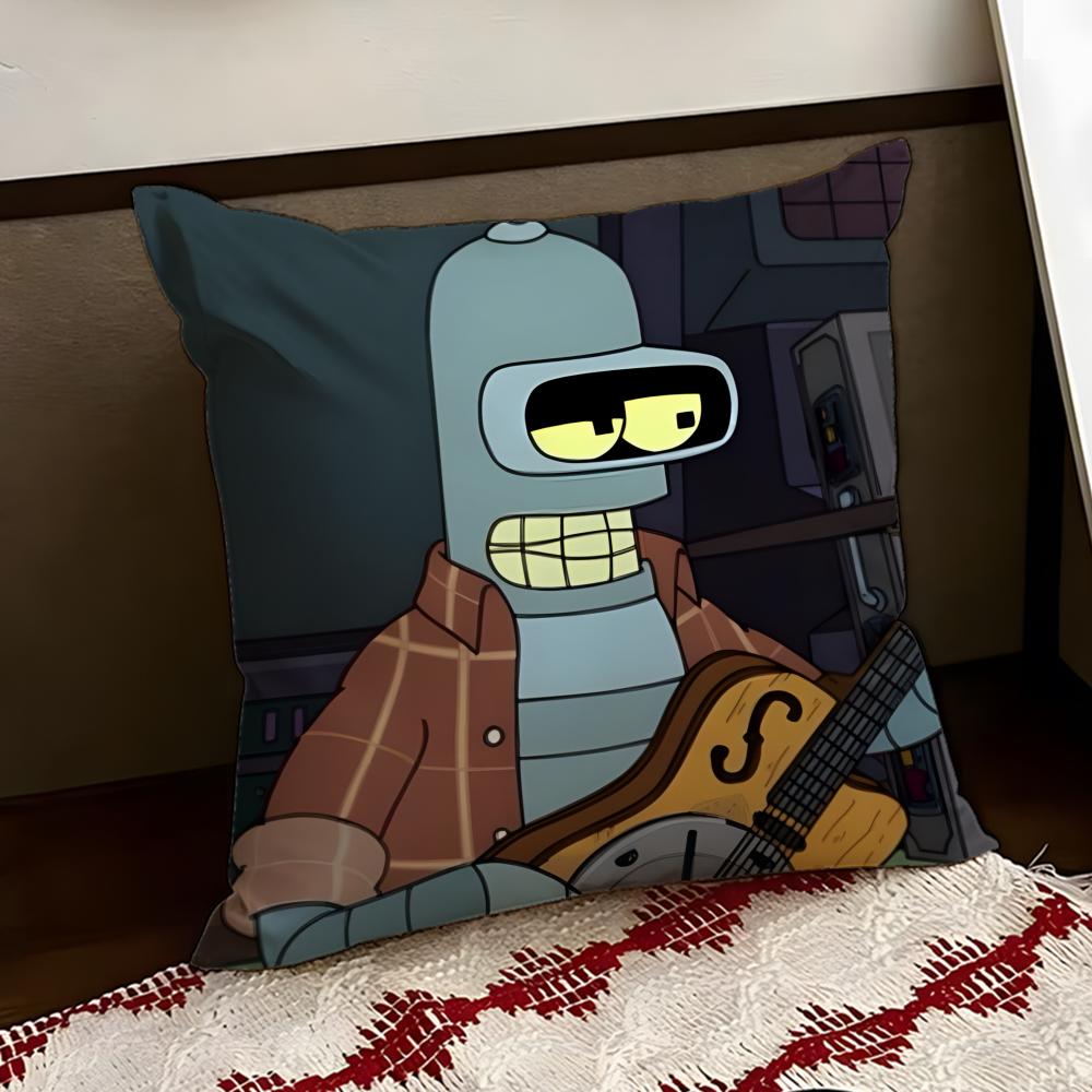 Anime FFuturama Cushion Cover Reversible Soft Durable Pillow Cover Home  Car MultiScene Use for Daily Comfort