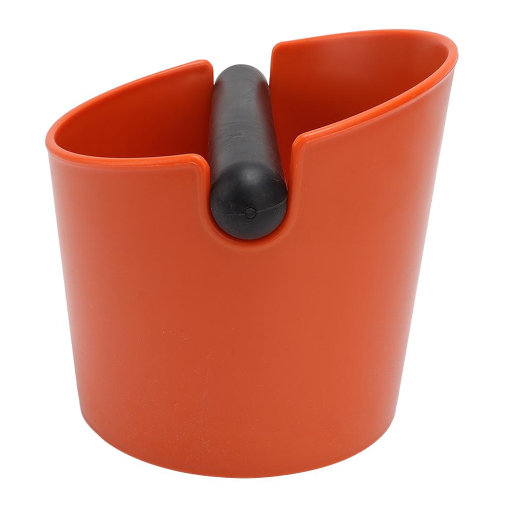 Coffee Knock Box ABS Coffee Dump Bin Round Coffee Ground Container for Semi Automatic Coffee Machine Orange
