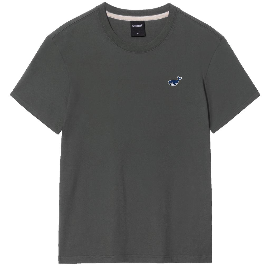 OKSTAR Mini Whale Embroidered Short Sleeve Tee (Type A)