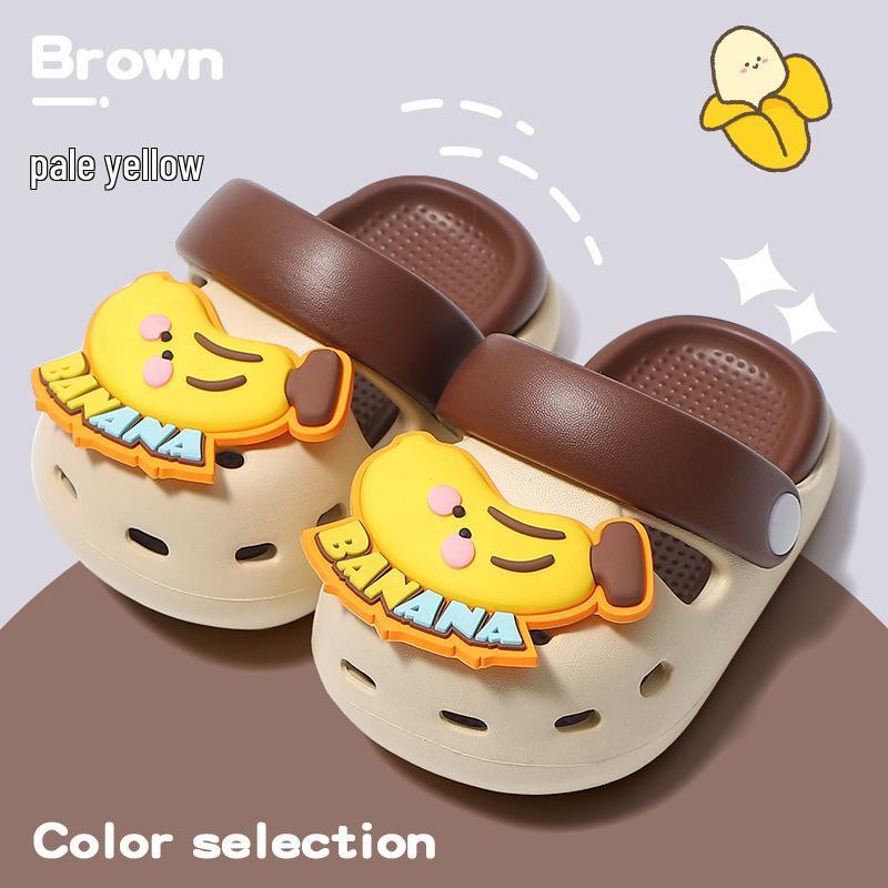 Kinder Crocs-Style EVA Rutschfeste Sommer Cartoon Hausschuhe für Jungen & Mädchen, Indoor & Strand Kleinkinderschuhe.