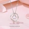 Women's Ginkgo Mobius Ring Necklace - INS Style, Luxe Design, Sweet Girly Collarbone Chain.