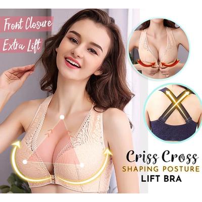 Damen Frontverschluss Extra-Elastisch Groß Formend Haltung Lift BH