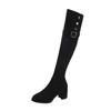 Retro Knee Boots Women's Small 2025 Autumn and Winter New Thick-soled Thin Elastic Boots Women's Suede High Boots