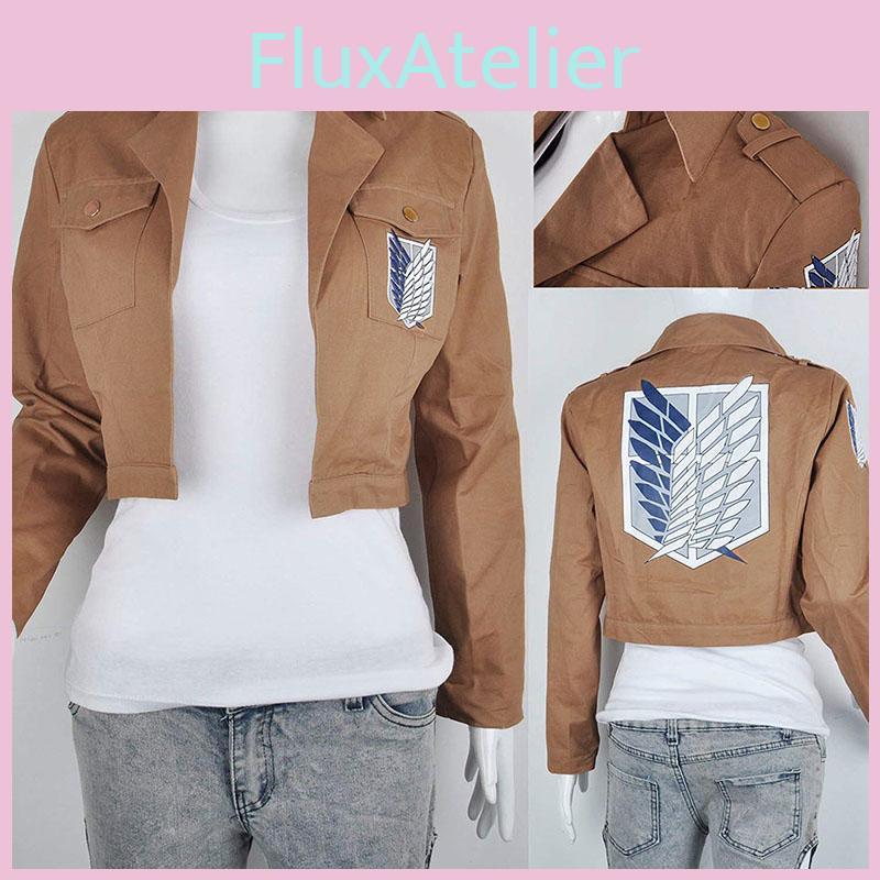 On Titan Attack Shingeki No Kyojin Scouting Cosplay Coat Jacket Jage Eren