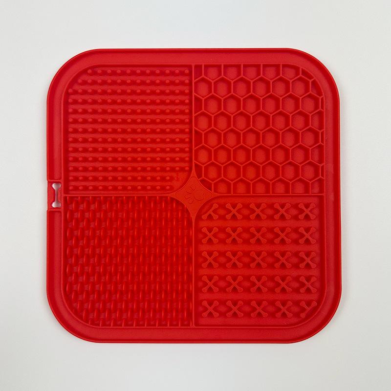 Silicone Pet Slow Feeder Mat with Suction Cup - Non-slip Licking Plate for Dogs and Cats