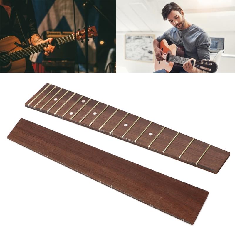 17 Frets 23 Inches Ukulele Rosewood Fretboard Fingerboard Ukulele DIY Accessory Parts for Stringed Ukulele Instruments