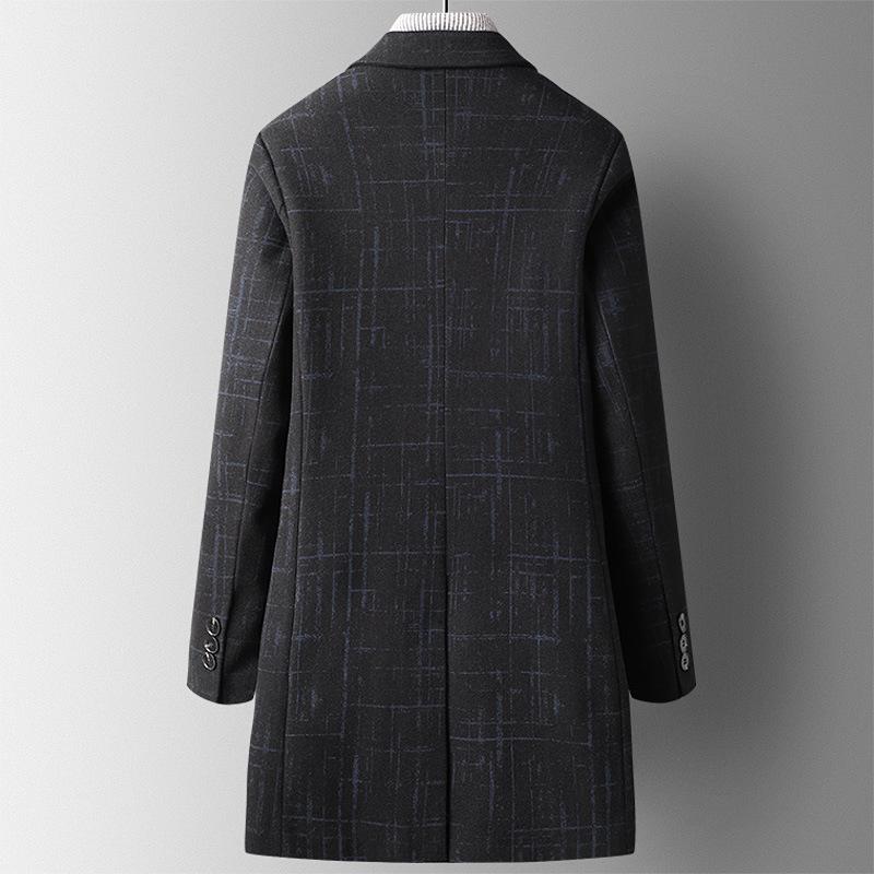 Autumn and Winter New Slim-fit Medium and Long Coat Men's Coat