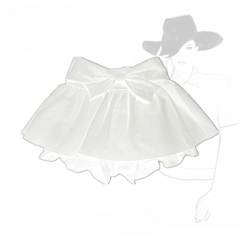 

Юбка с пышной юбкой Bubble White Bow Texture Fluffy Bud Culottes Cake Skirt Mini Skirt S