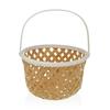 Natural Wood Fruit Bowl White