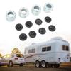 4 Set Trailer Hub Bearing Dust Caps Trailer Axle Dust Cap Wheel Center Caps Grease Covers with 8 Rubber Plugs for Camper RV Boat 2.72in 7000‑8000 Lbs