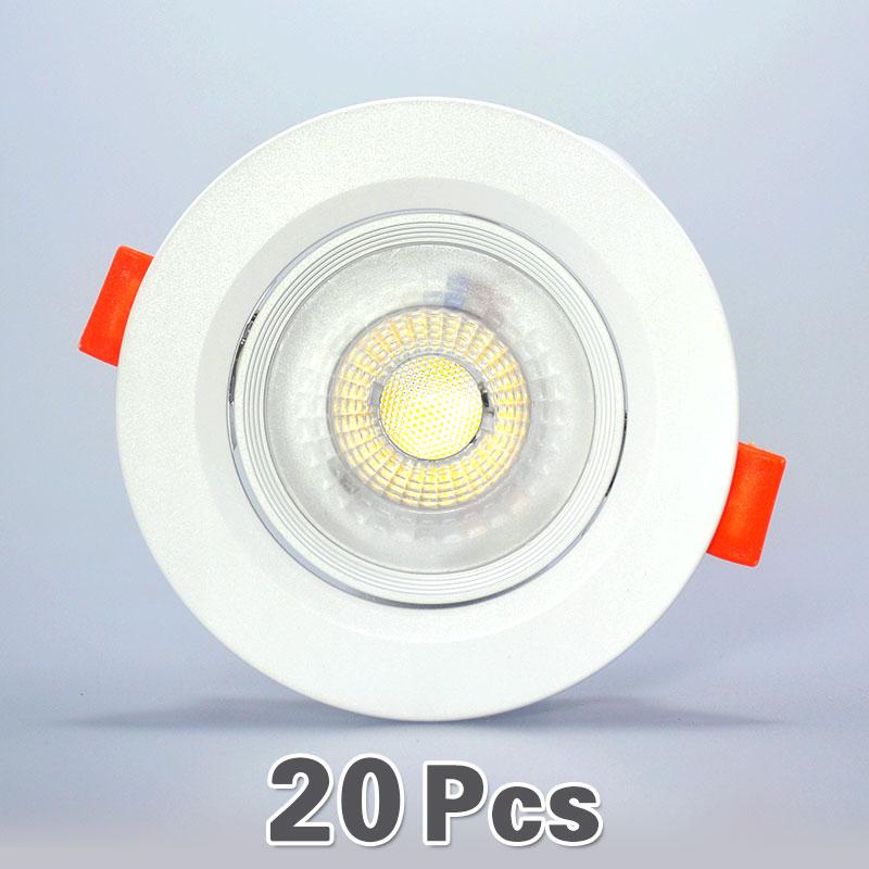 20 adet Led Downlight 5W 7W 9W 12W 110V/220V Tavan Lambası Gömme Downlight Yuvarlak/Kare Led Panel Işık Spot