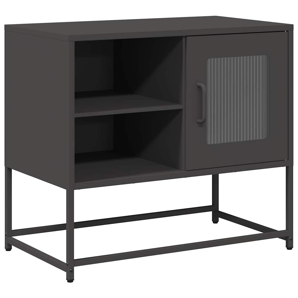 Szafka Pod Telewizor, Czarna, 68X39X60,5 Cm, Stalowa