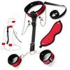 Behind-Back Collar & Bondage Harness Set – Master-Grade Restraints with Handcuffs & Nipple Clamps for Couples' Erotic Games