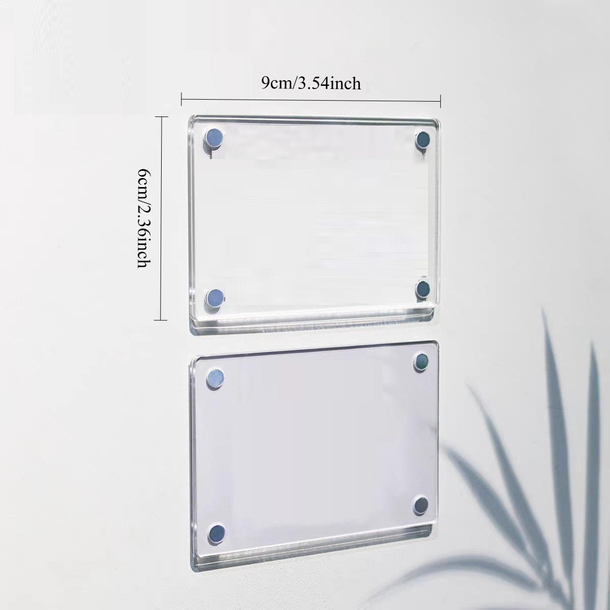 2pcs Creative and Funny Acrylic Small Photo Frame Refrigerator Magnets Cute Rsoftigerator Magnets Whiteboard Sticker