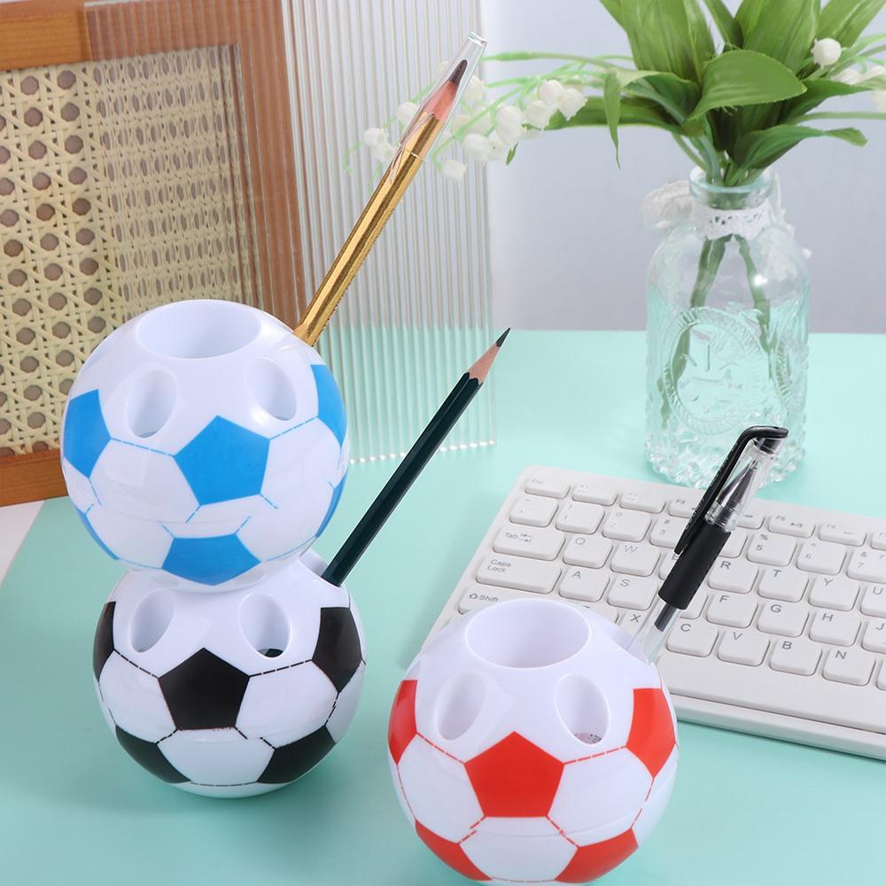 Football Shape Pen Holder Creative Art Pen Storage Container  Desk Accessories Box