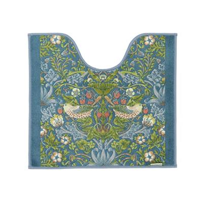 Morris Design Studio Tualeto kilimėlis, „Braškių vagis“, Mėlynai žalias, 60x65cm, FT1702A, gamintojas Kawashima Selkon Textiles, pagamintas Japonijoje