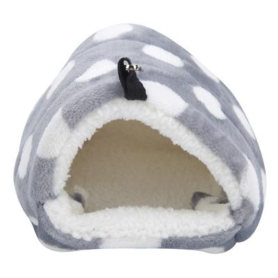 Gray Big Dot Flannel Shu Velveteen Hamster Warm Hammock Hanging Bed House Accessory for Small