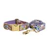 Purple and Wind Floral Pet Collar Dog Collar Leash Dog Neck Collar Collar