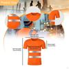 Reflektierendes T-Shirt mit hoher Sichtbarkeit Atmungsaktiv Rundhalsausschnitt für Radfahren Joggen