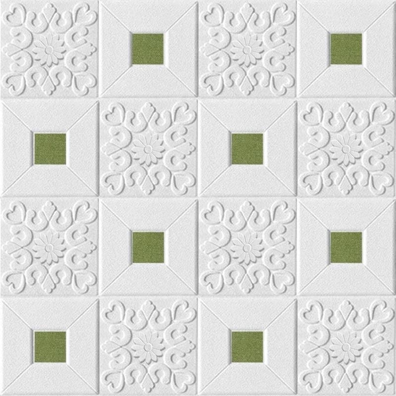 10pcs Foam 3D Roof Stickers Self-adhesive Ceiling Decorative Panels Waterproof Wallpaper Living Room Bedroom Home Decoration