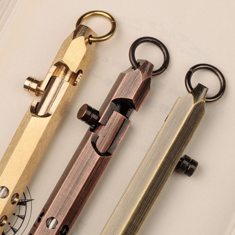 0.7mm Retro Ballpoint Pen Metal Signing Pen Bolt Action Pen For Creative Writing Drawing Needs