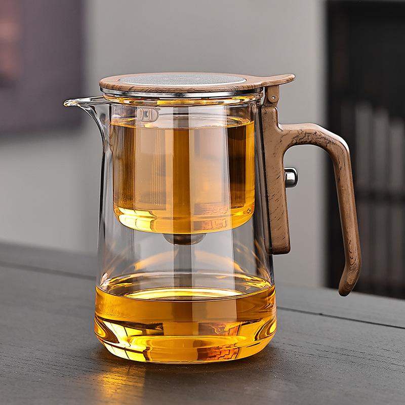 New tea infuser with tea-water separation, magnetic suction cup, heat-resistant glass filter, tea brewing device, kung fu set