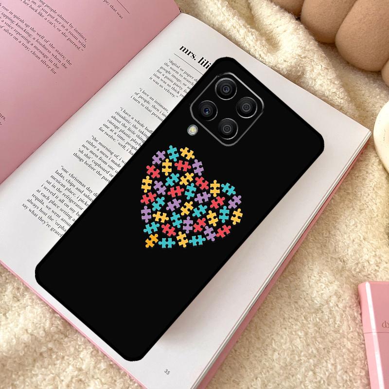 Autism Support Puzzle Case For Samsung Galaxy M12 M14 M11 M13 M15 M06 M16 M36 M56 M31 M53 M32 M52 M35 M55 M34 M54