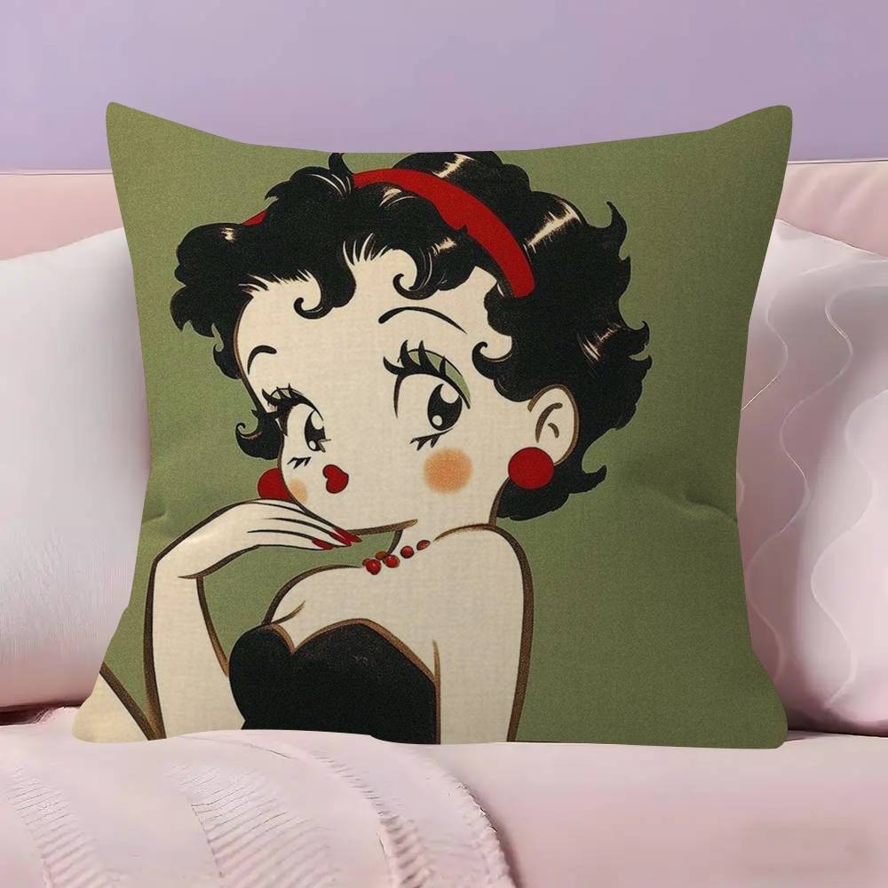 Anime Cute B-Betty Boop Pillow Cushion Cover Pillowcase Living Room Sofa Home Decor