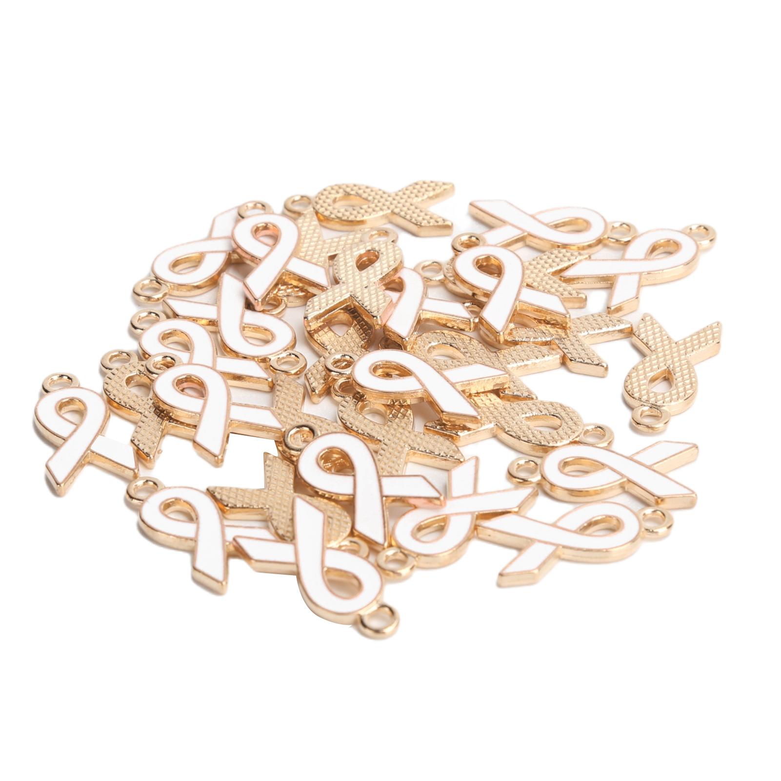 

30pcs Ribbon Pendant Jewelry Making DIY Accessories for Necklace Bracelet Key Chain White белый