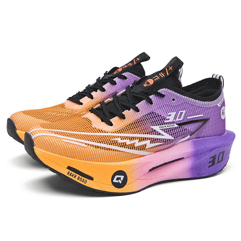 

Women s Carbon Board Sneakers Mesh Breathable Tennis Shoes Professional Outdoor Road Running Shoes Cushioned Workout Footwear 42 фиолетовый