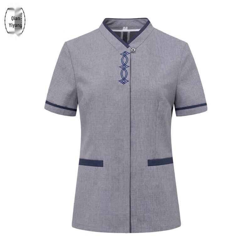 Qianyiyang Women's Short Sleeve Cleaning Work Uniform