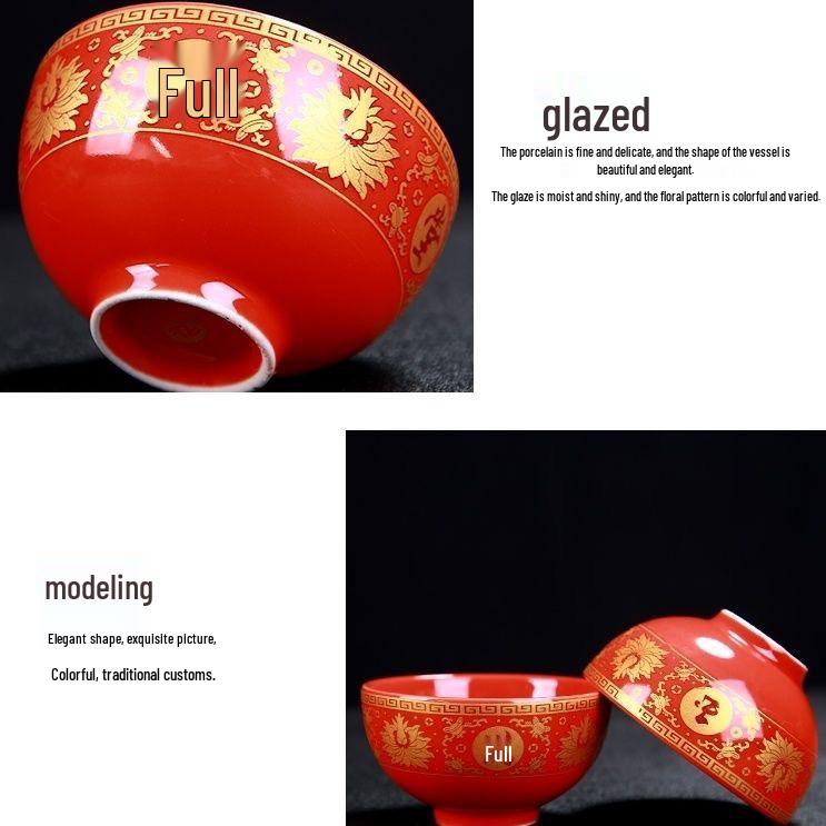Red Ceramic Worship Bowl: Ideal for Ceremonies, Fasting, Weddings, Housewarmings, Temple Offerings, and Celebrations