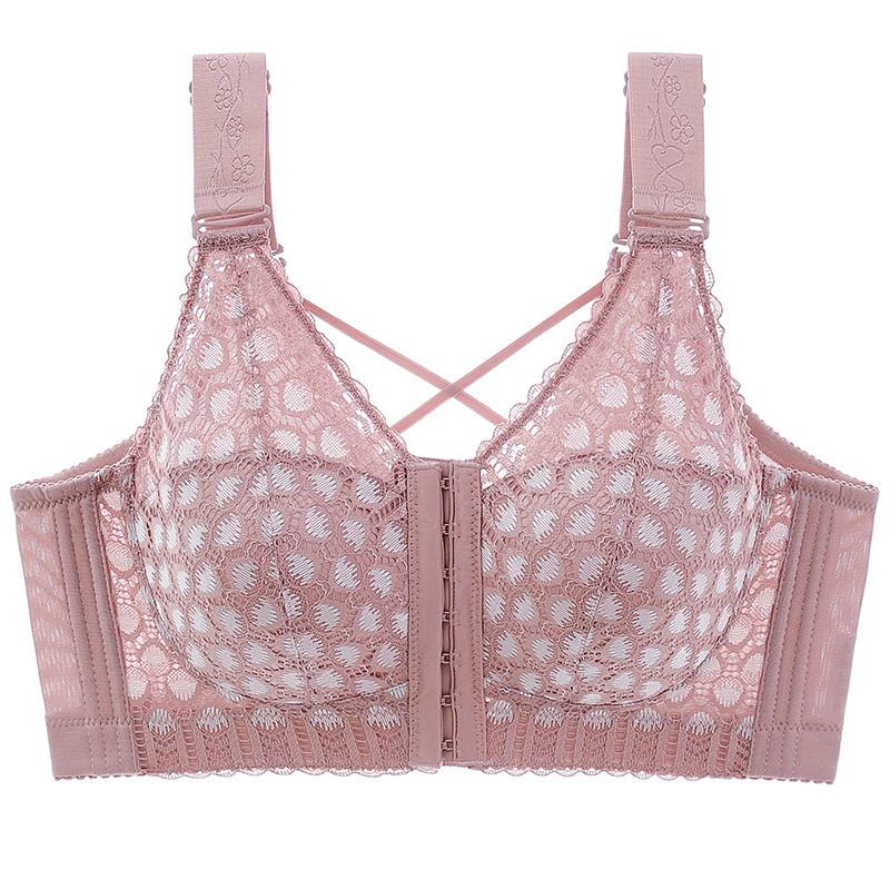 Adjustable Front Closure Support Bra for Women: Beautiful Back, Anti-Sagging, No Underwire, Plus Size - Minimizes Large Chests