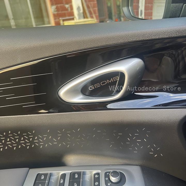 For Geely GEOME Door Handle Bowl Decoration Patch Car Stickers Door Bowl Protective Cover Anti-scratch Anti-collision Interior