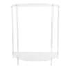 Acrylic Side Table Semiellipse 2 Tier Small Nightstand for Living Room Bedroom Bedside Wall