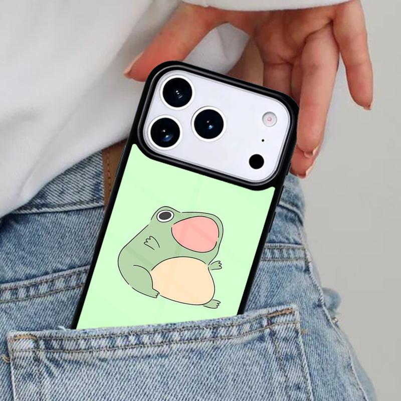 Cartoon Frog Phone Case for iPhone 16e 15 14 13 12 17 Pro Max Plus Air 17pro Cover Coque