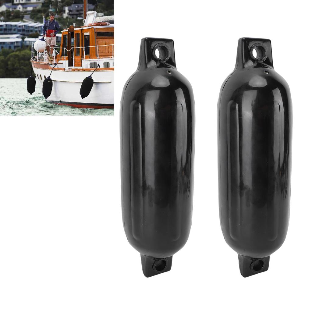 Aufblasbarer Bootsfender PVC Leicht Tragbarer Bootsanlegefender mit Schwarzem Seil für Yachtschiffe