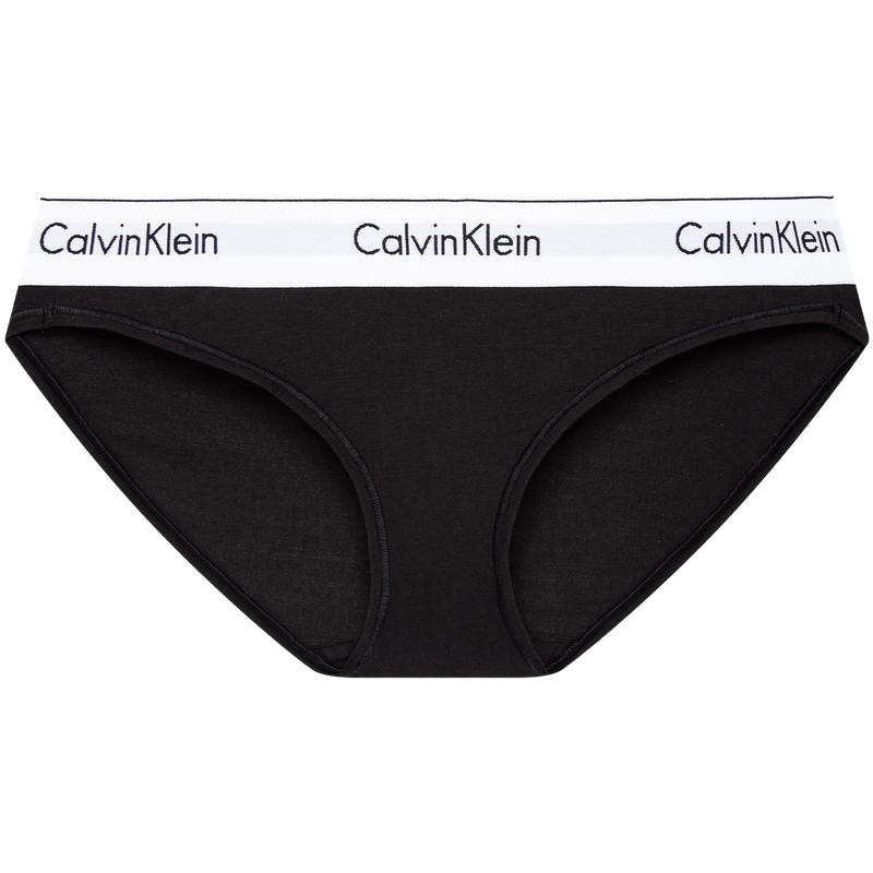 CALVIN KLEIN Modern Gravity Band Jacquard Waist Sexy Bikini Briefs Women Single Pack Space Black F3787AD-001 L