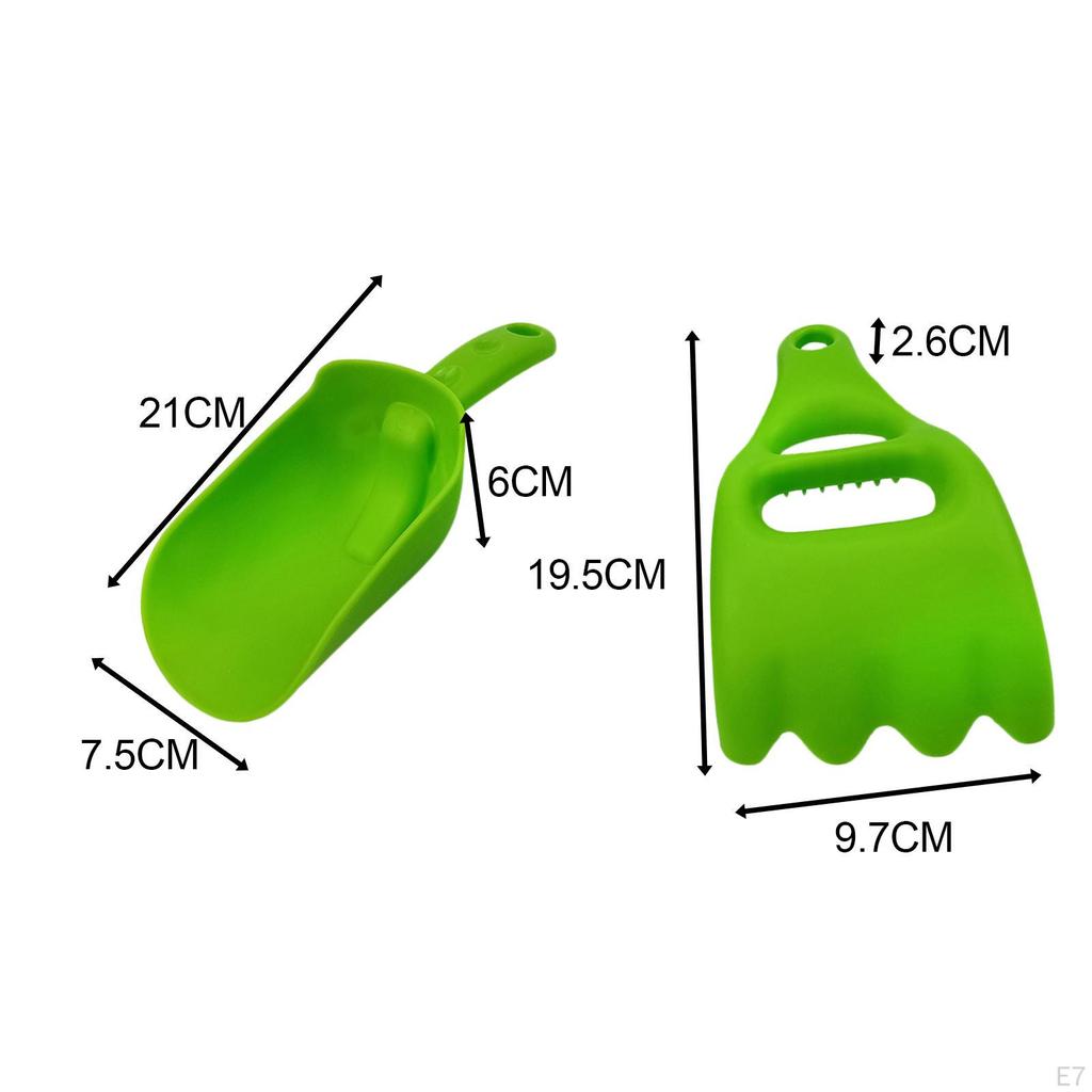2 Pieces Sand Beach Toys Kids Garden Tool Set Durable for Outdoor Indoor Children's